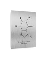 Caffeine Molecule Patent Metal Print