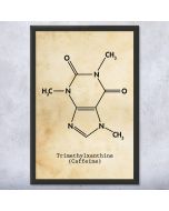 Caffeine Molecule Framed Wall Art Print