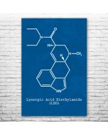 LSD Molecule Poster Print