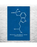 Psilocybin Molecule Poster Print