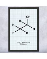 Ethanol Alcohol Molecule Framed Wall Art Print