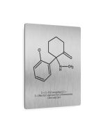 Ketamine Molecule Patent Metal Print