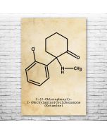 Ketamine Molecule Poster Print