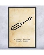 N2O Molecule Framed Wall Art Print