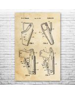 Handgun Holster Patent Print Poster