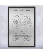 PS1 Controller Patent Framed Print