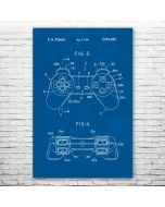 PS1 Controller Patent Print Poster