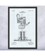 Koken Barber Chair Patent Framed Print