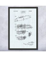 Box Cutter Patent Framed Print