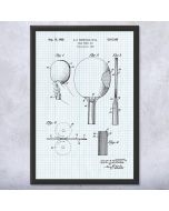 Table Tennis Paddle Patent Framed Print