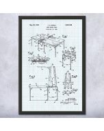 Ping Pong Table Patent Framed Print