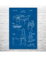 Ping Pong Table Patent Print Poster