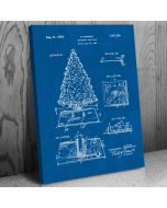 Rotating Christmas Tree Patent Canvas Print