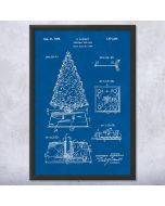 Rotating Christmas Tree Patent Framed Print