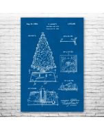 Rotating Christmas Tree Patent Print Poster