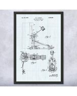 Bass Drum Pedal Patent Framed Print