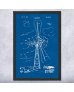 Wind Turbine Patent Framed Print
