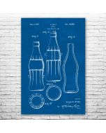 Classic Cola Bottle Patent Print Poster