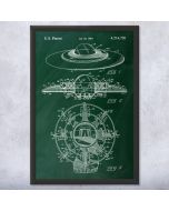 Flying Saucer UFO Patent Framed Print