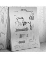 Electric Iron Patent Canvas Print