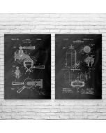 Espresso Patent Prints Set of 2