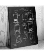 Nikola Tesla Thermo Magnetic Motor Patent Canvas Print