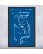 Arcade Video Game Cabinet Patent Framed Print