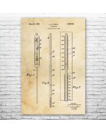 Thermometer Patent Print Poster
