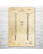 Medical Thermometer Patent Print Poster