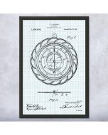 Barometer Guage Patent Framed Print