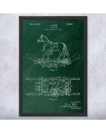 Rocking Horse Patent Framed Print