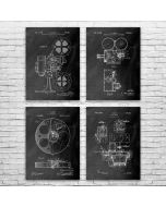 Movie Theater Patent Posters Set of 4