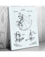 Horse Bridle & Halter Patent Canvas Print