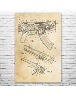 AK-47 Rifle Patent Print Poster