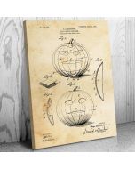 Halloween Jack-o-Lantern Patent Canvas Print