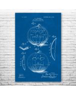Halloween Jack-o-Lantern Patent Print Poster
