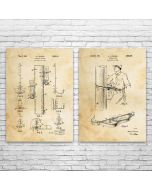 Lineman Patent Prints Set of 2