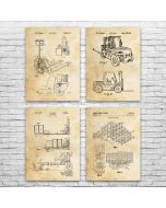 Warehouse Patent Prints Set of 4