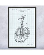 Unicycle Patent Framed Print