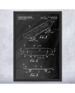 Double Kick Skateboard Patent Framed Print