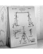 Gymnastics Horizontal Bar Patent Canvas Print
