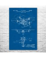 Quadcopter Drone Patent Print Poster