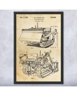 Bulldozer Earth Mover Patent Framed Print