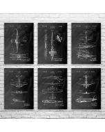 Airplane Patent Posters Set of 6