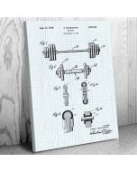 Bar Bell Weight Patent Canvas Print