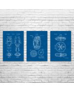 EOD Military Patent Posters Set of 3