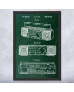 Boombox Tape Player Patent Framed Print