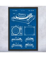 Turntable Record Player Patent Framed Print