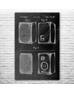 Music Speaker Studio Monitor Patent Print Poster