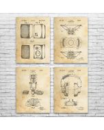 Music Studio Patent Posters Set of 4